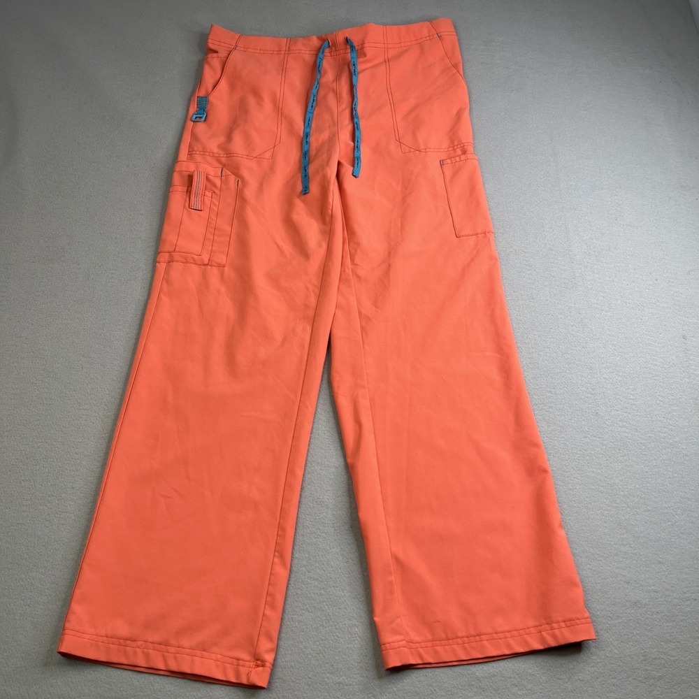 Carhartt Force Scrub Pants Womens M Orange Cross-Flex Utility Boot Cut Stretch